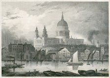 St Paul's Cathedral, City of London, 1850. Artist: Unknown.