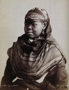 A North African woman with scarification on her cheeks, c1900. Creator: Gabriel Lekegian.