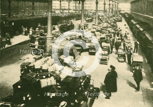 'Passengers' Luggage at Talbot Road Station, Blackpool, in the Holiday Season', 1930. Creator: Unknown.