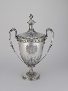 Two-handled cup and cover in Adam style, 1793-1794. Artist: Robert Sharp.