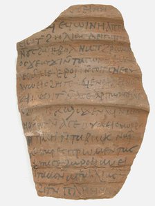 Ostrakon with a Letter from Pleine to Elias, Coptic, 600. Creator: Unknown.