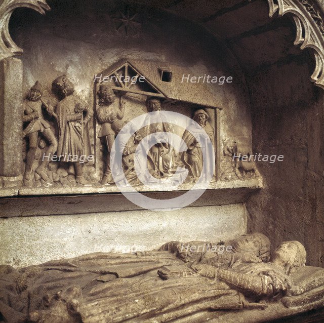Detail of one of the tombs located in the collegiate church of Covarrubias.