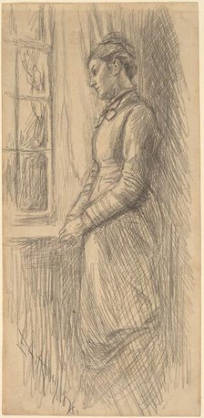 Solitude: Miss Vesta Rollinstall, 1878. Creator: Edwin Austin Abbey.