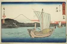 Okitsu: Kiyomigaseki and Seiken Temple (Kiyomigaseki, Seikenji)—No. 18, from the..., c. 1847/52. Creator: Ando Hiroshige.