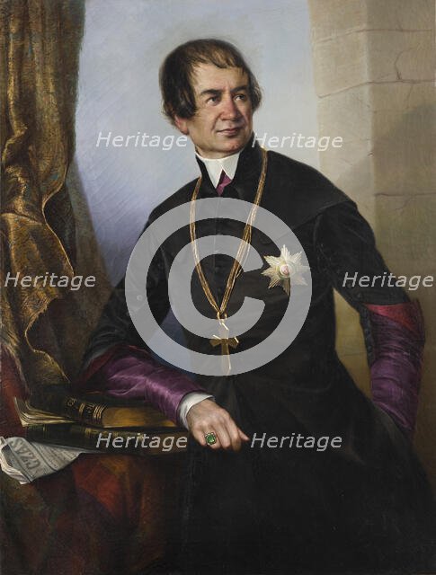 Portrait of Bishop Ludwik Letowski, 1855. Creator: Karol Emil Boratynski.