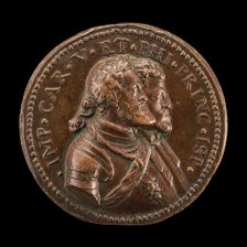 Charles V, King of Spain and Holy Roman Emperor, and Prince Philip of Spain [obverse], 1553. Creator: Leone Leoni.