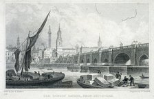 London Bridge (old), London, c1750. Artist: Anon