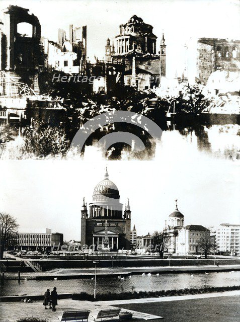 The before and after, Potsdam, Germany, World War II, c1939-c1945. Artist: Unknown