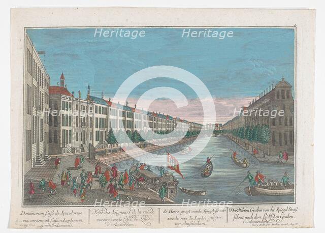 View of the Herengracht in Amsterdam, 1742-1801. Creator: Anon.