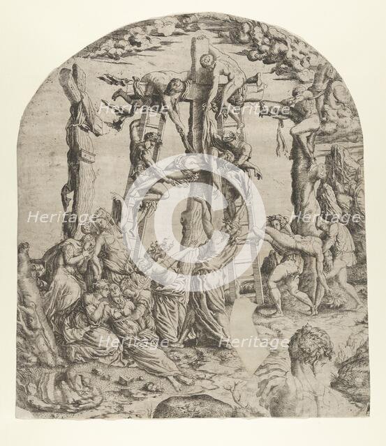 Descent from the Cross, 1543. Creator: Master IQV.