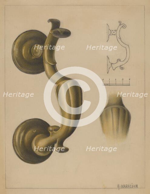 Door Knocker, c. 1936. Creator: Arsen Maralian.
