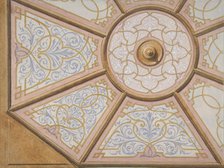 Design for the painted decoration of a ceiling, 1830-97. Creators: Jules-Edmond-Charles Lachaise, Eugène-Pierre Gourdet.