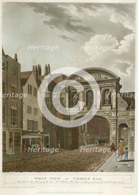 Temple Bar, London, 1797. Artist: Unknown.