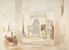 Interior of Saint Severin Church in Erfurt, 1855. Creator: Carl Georg Anton Graeb.