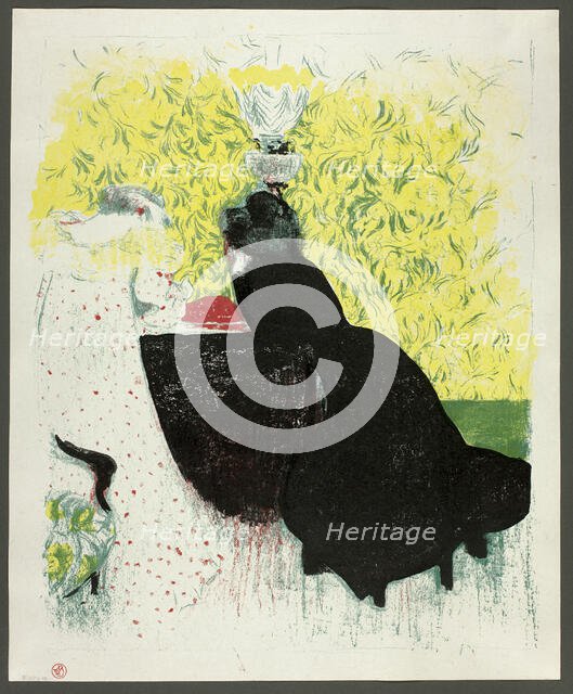 The Two Sisters-in-Law, plate twelve from Landscapes and Interiors, 1899. Creator: Edouard Vuillard.