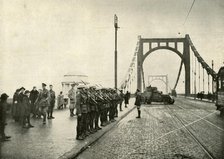 'The 18th Hussars Guarding a Bridge on the Rhine at Cologne', (1919). Creator: Unknown.