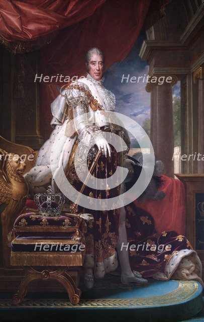 Portrait of King Charles X of France in his coronation robes, c1824.  Artist: Francois Pascal Simon Gerard.