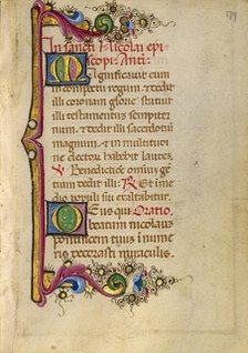 Decorated Initial M; Decorated Initial D; Gualenghi-d'Este Hours, about 1469. Creator: Unknown.