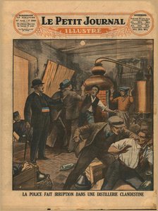 Police raid on an illicit distillery, 1930. Creator: Unknown.