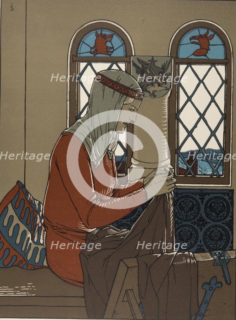 Illustration The Nibelungs, 1898-1901.