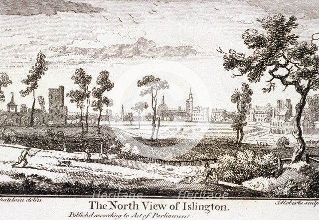 Islington, London, 1750. Artist: J Roberts