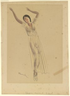 Costume design for Female Dancer, 1937.  Creator: Waclaw Borowski.