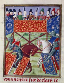 French knights jousting, 1470-1475.  Creator: Unknown.