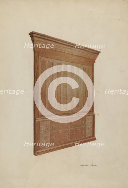 Cabinet, 1935/1942. Creator: Raymond E. Noble.