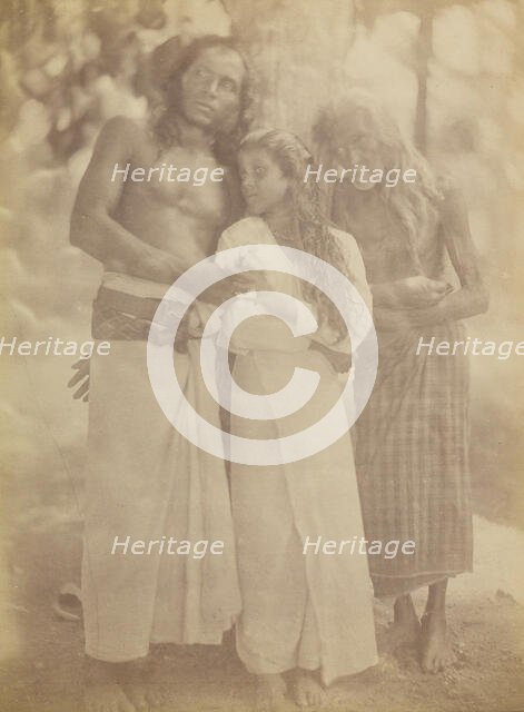 [Ceylonese Group by a Tree], 1878. Creator: Julia Margaret Cameron.