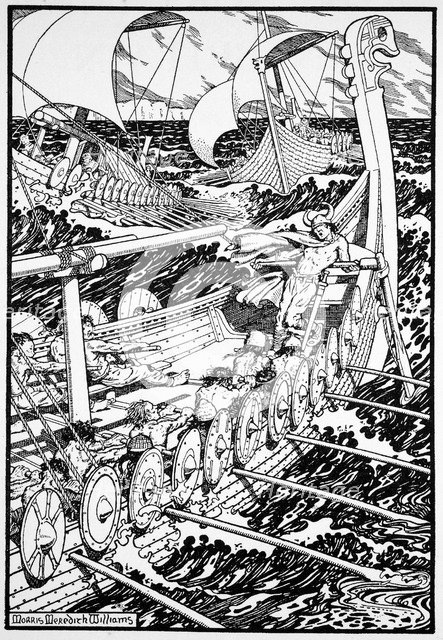 'The Coming of the Northmen', 1913.   Artist: Morris Meredith Williams