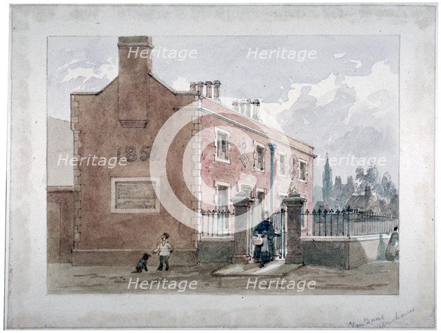 Van Dun Almshouses, Caxton Street, London, 1852. Artist: James Findlay