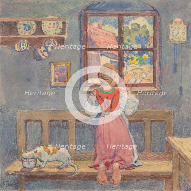 7.- The view from the room window, 1932. Creator: Gustav Mally.