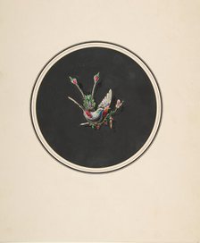 Design for a brooch with a bird motif, 19th century. Creator: Anon.