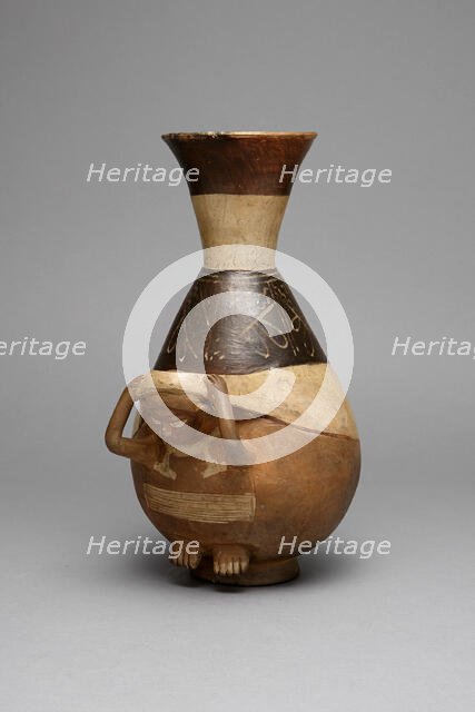 Bottle in Form of a Figure Carrying a Burden with a Tumpline, 100 B.C./A.D. 500. Creator: Unknown.