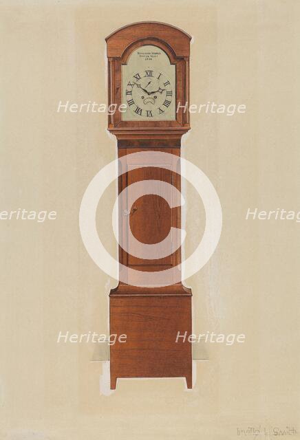 Shaker Tall Clock, c. 1937. Creator: Irving I. Smith.