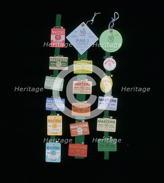 Selection of Masters tickets, 1964-1989. Artist: Unknown