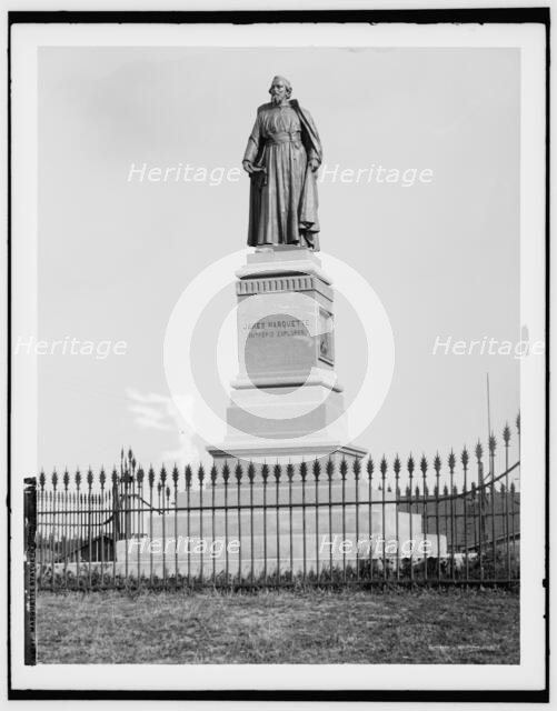 Marquette statue, Marquette, Mich., between 1880 and 1899. Creator: Unknown.