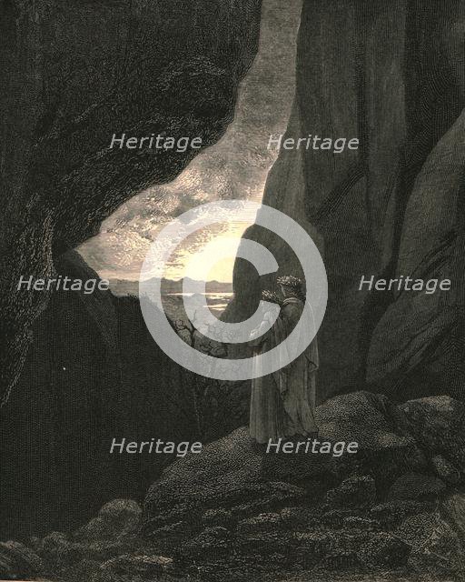 'By that hidden way my guide and I did enter, to return to the fair world', c1890.  Creator: Gustave Doré.