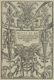 Livre de Moresques, title page (recto), 1546. Creator: Cornelis Bos.