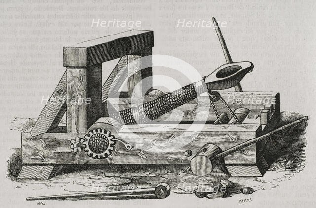 The catapult - siege machine, 19th century. Creator: Tomás Carlos Capuz.
