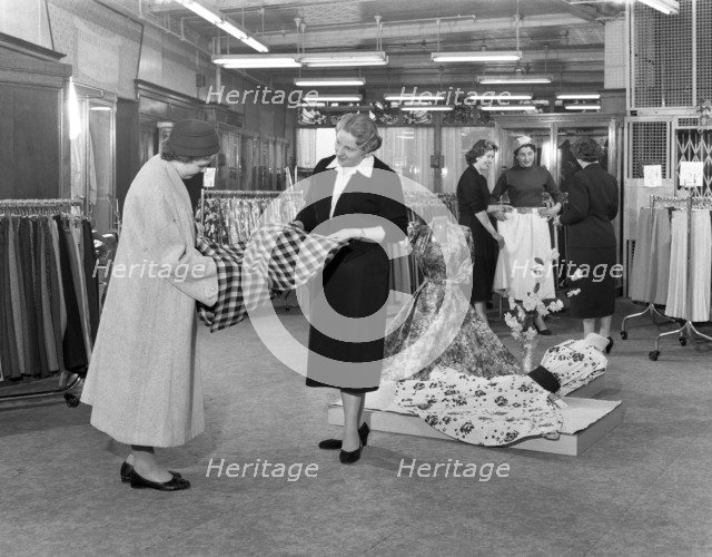 Ladies' clothing department, Barnsley Co-op, South Yorkshire, 1957. Artist: Michael Walters