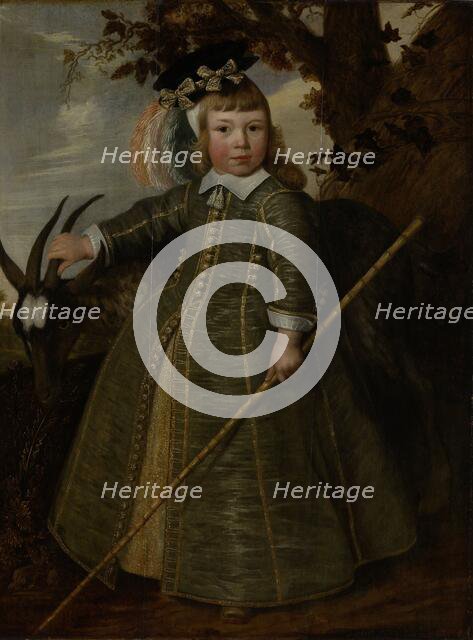 Portrait of a boy with a billygoat, 1652. Creator: Jan Albertsz. Rotius.