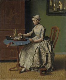 Dutch Girl at Breakfast, c.1756. Creator: Jean-Etienne Liotard.