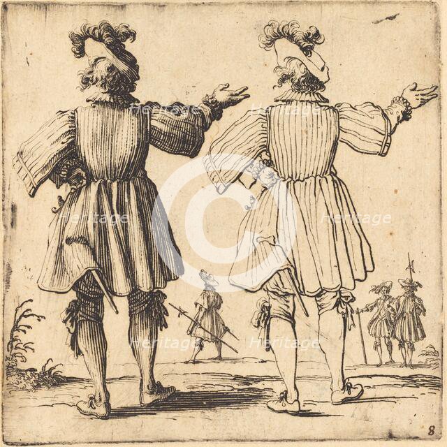 Officer with Plume, Seen from Behind, 1617 and 1621. Creator: Jacques Callot.