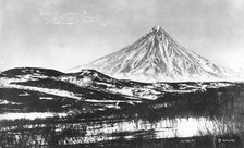 Klyuchevskoy volcano, 1922-1923. Creator: Rene Malaise.