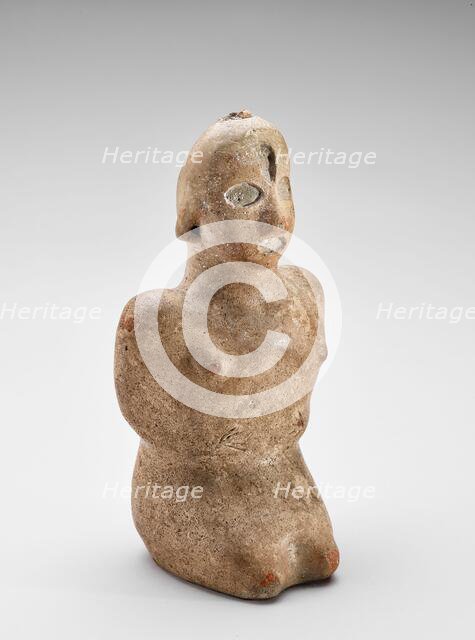 Effigy bottle (kneeling hunchbacked figure), 1200-1400. Creator: Unknown.