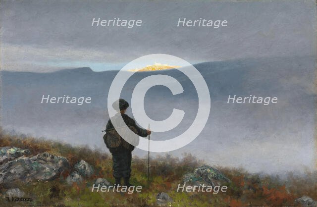 Far, far away Soria Moria Palace shimmered like Gold..., 1900. Creator: Theodor Kittelsen.