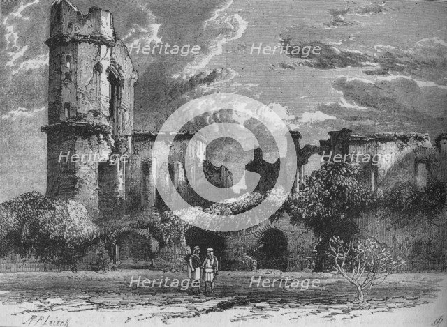 'Ruins of the Residency at Lucknow', c1880. Artist: Richard Principal Leitch.