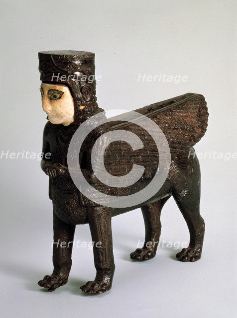 'Throne detail in form of a winged lion with a human torso', 8th century BC. Artist: Unknown