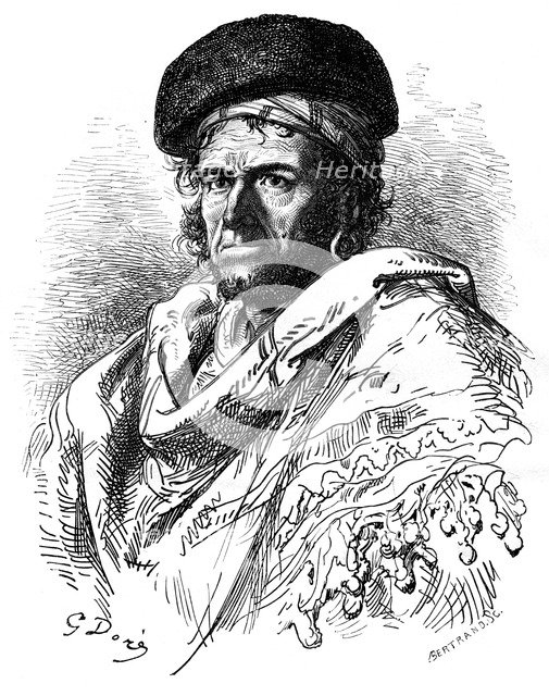 Spanish gypsy, mid-late 19th century. Artist: Bertrand